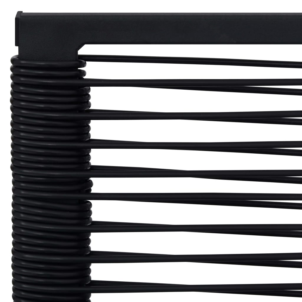 Gartenstühle 4 Stk. PVC Rattan Schwarz