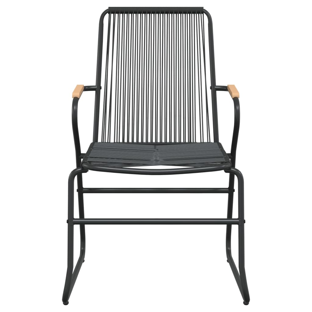 Gartenstühle 4 Stk. Schwarz 58x59x85,5 cm PVC Rattan