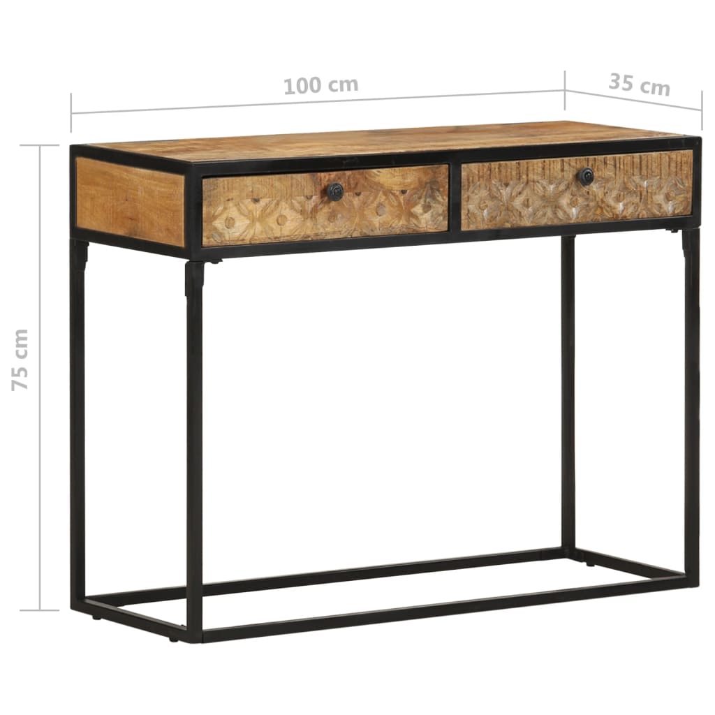 Konsolentisch 100x35x75 cm Mango Massivholz