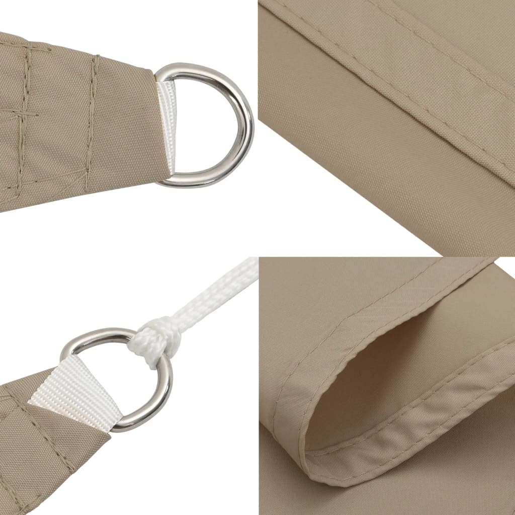 Sonnensegel Oxford-Gewebe Rechteckig 5x8 m Taupe