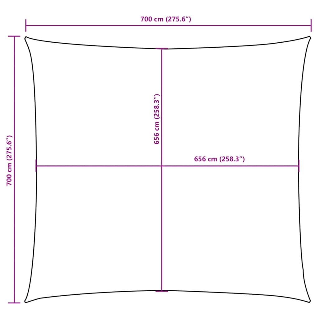 Sonnensegel Oxford-Gewebe Quadratisch 7x7 m Braun