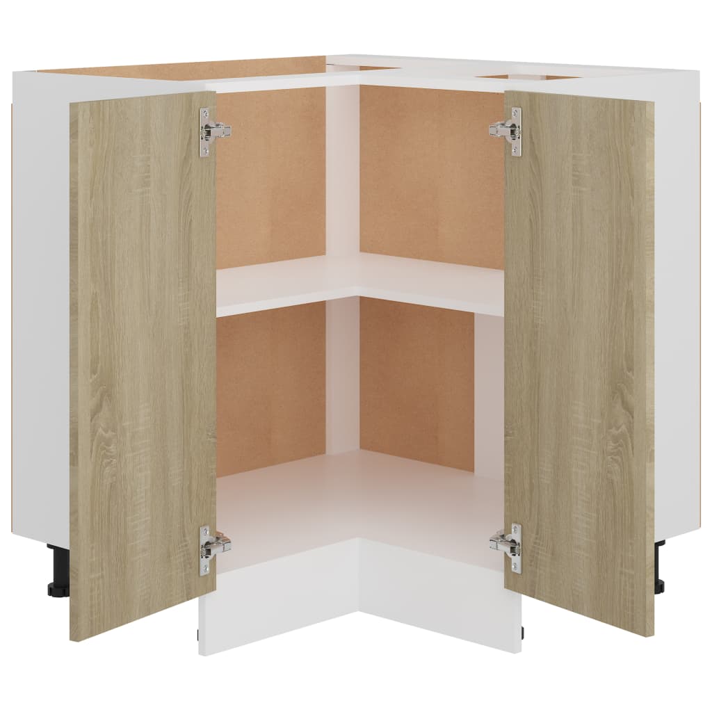 Eckunterschrank Sonoma-Eiche 75,5x75,5x81,5 cm Holzwerkstoff