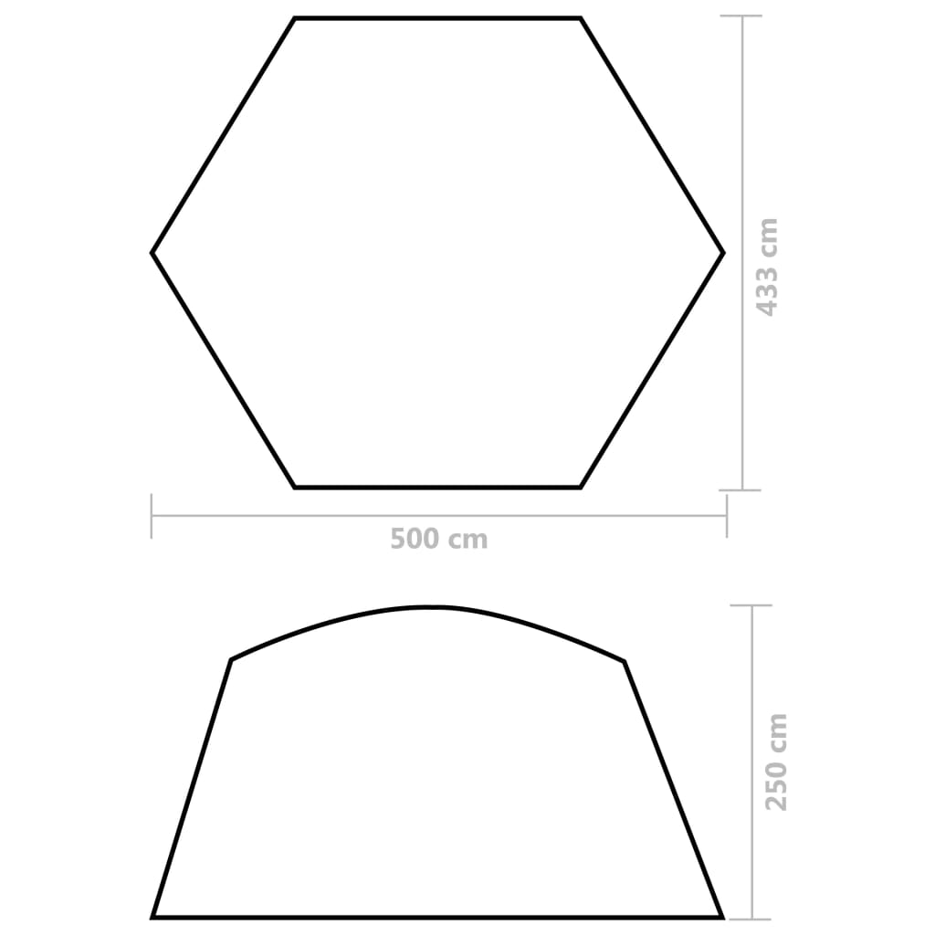 Pool-Zelt Stoff 500x433x250 cm Gelb