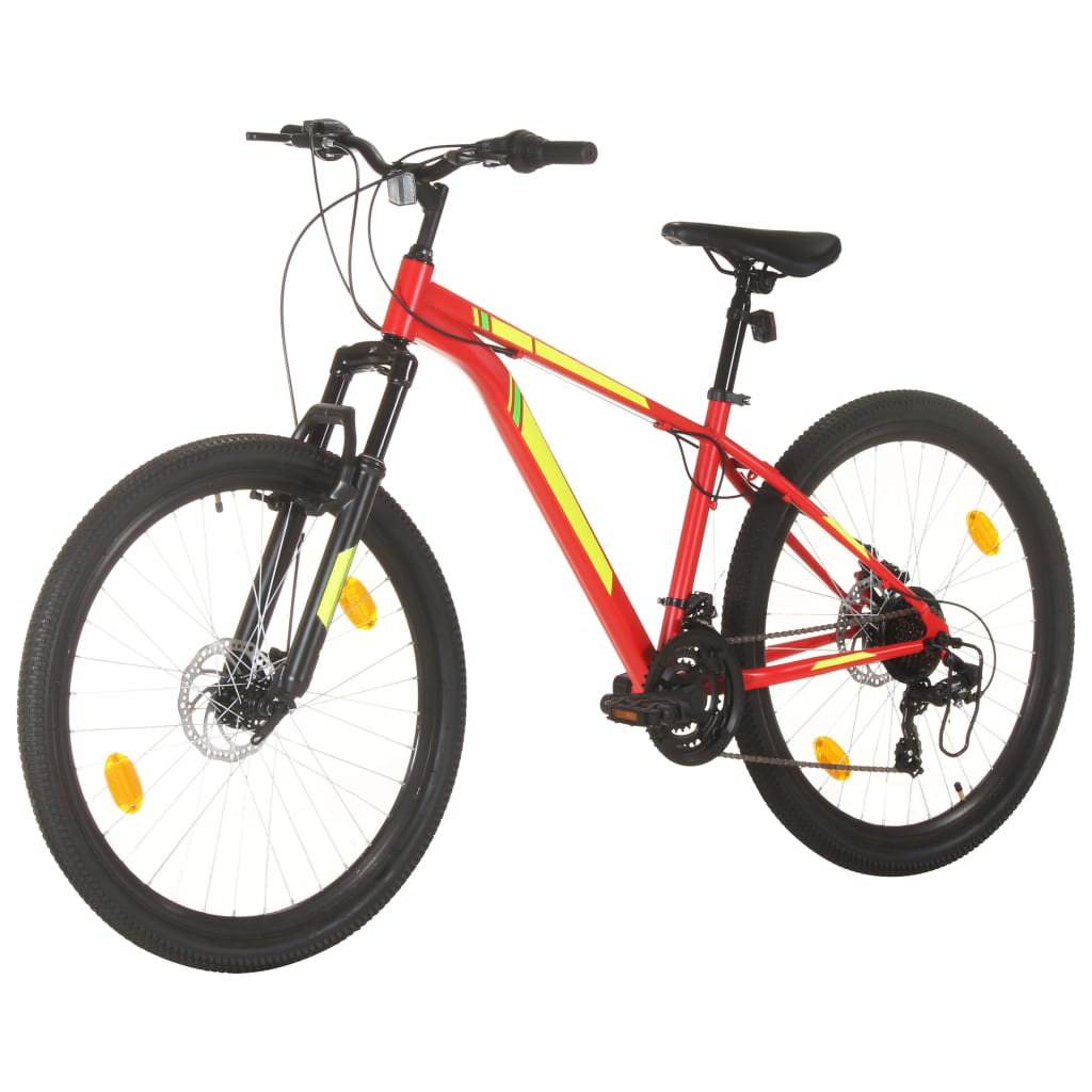 Mountainbike 21 Gang 27,5 Zoll Rad 38 cm Rot