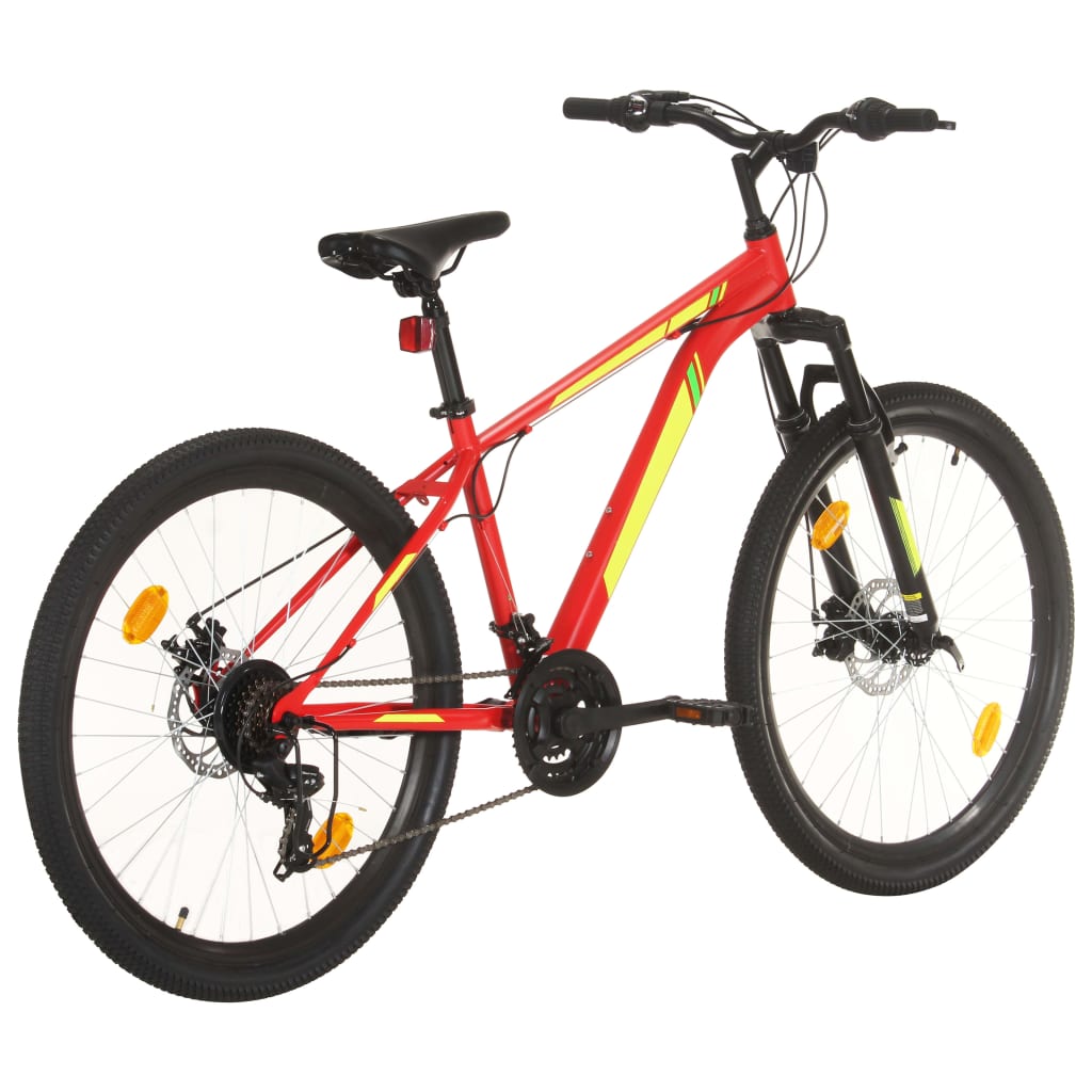 Mountainbike 21 Gang 27,5 Zoll Rad 38 cm Rot