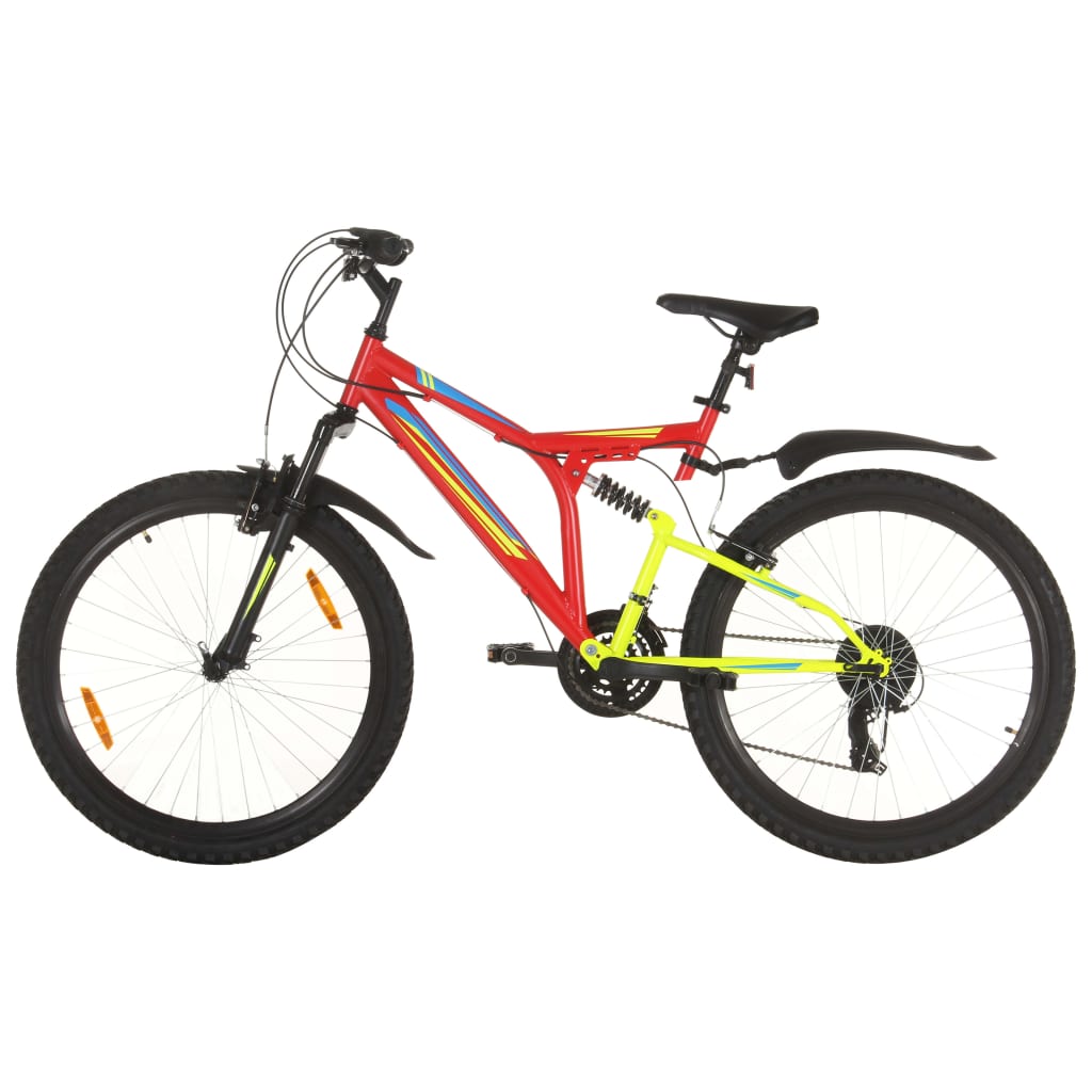 Mountainbike 21 Gang 26 Zoll Rad 49 cm Rot