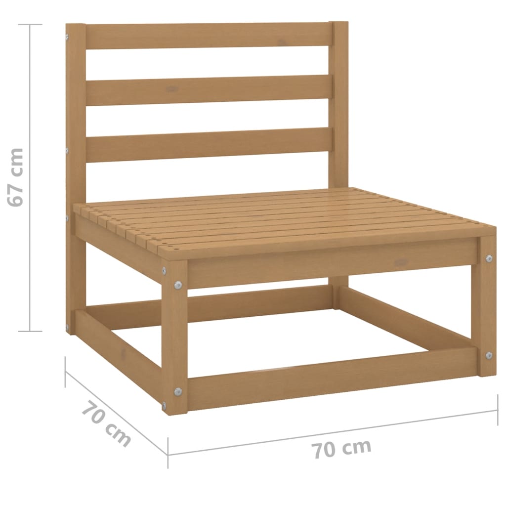 2-tlg. Garten-Lounge-Set Honigbraun Massivholz Kiefer