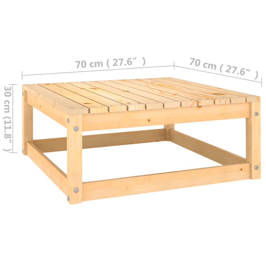 Gartenhocker mit Kissen 2 Stk. Massivholz Kiefer