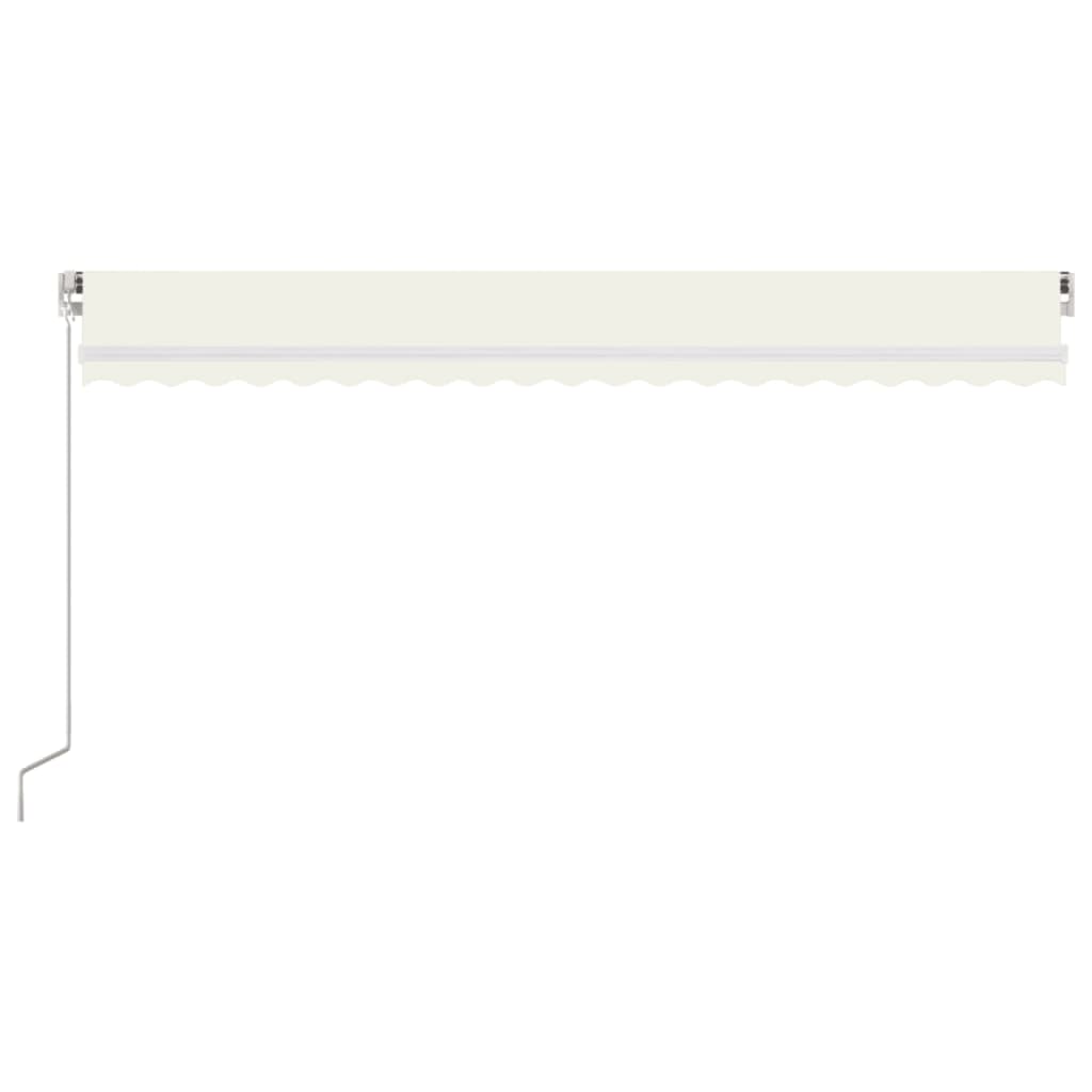 Markise Manuell Einziehbar mit LED 500x350 cm Creme