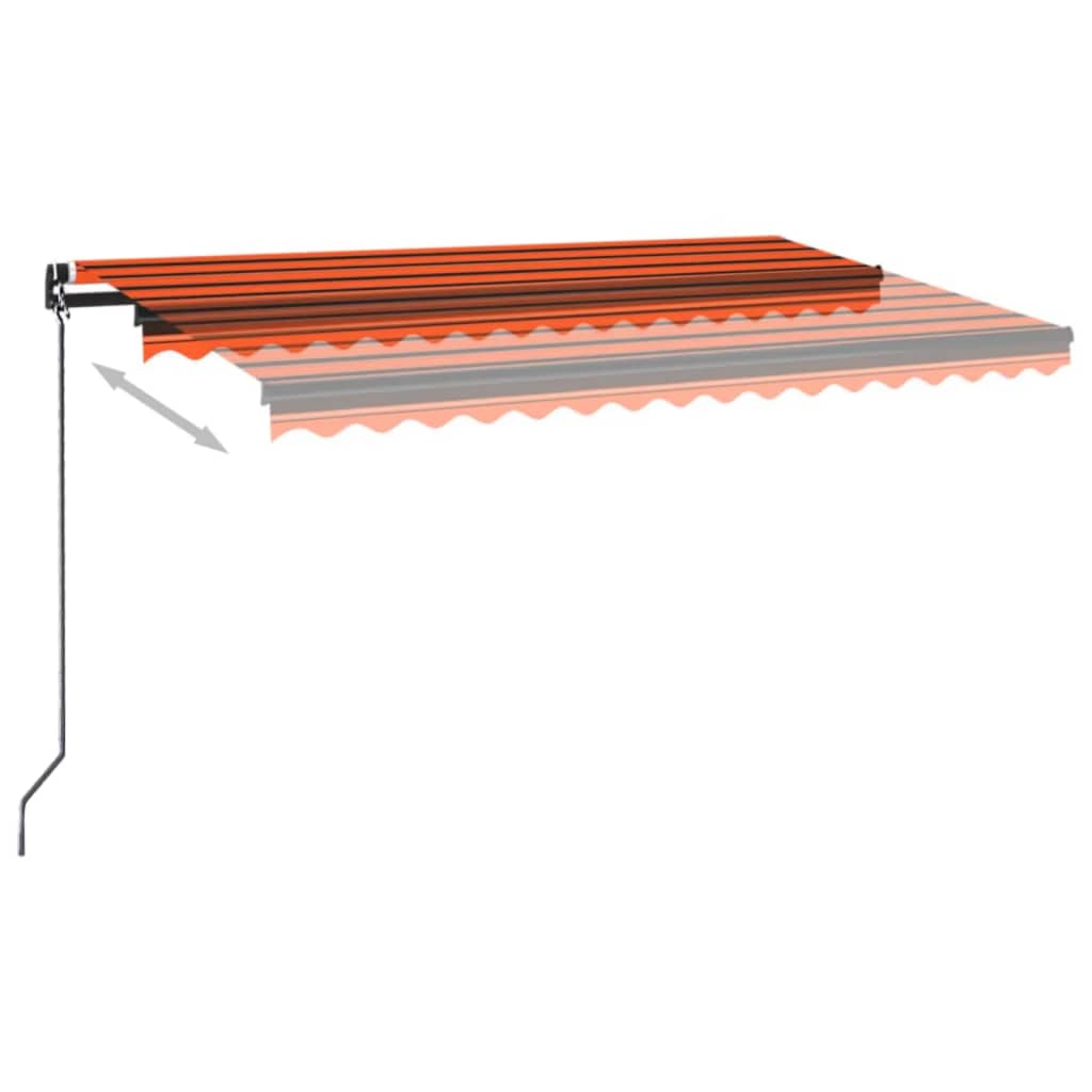 Markise Manuell Einziehbar 400x350 cm Orange und Braun