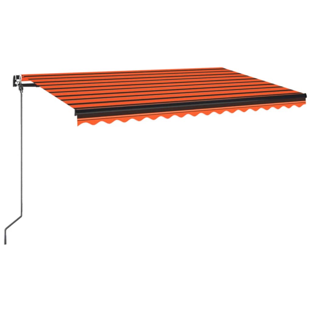 Markise Manuell Einziehbar 450x350 cm Orange und Braun