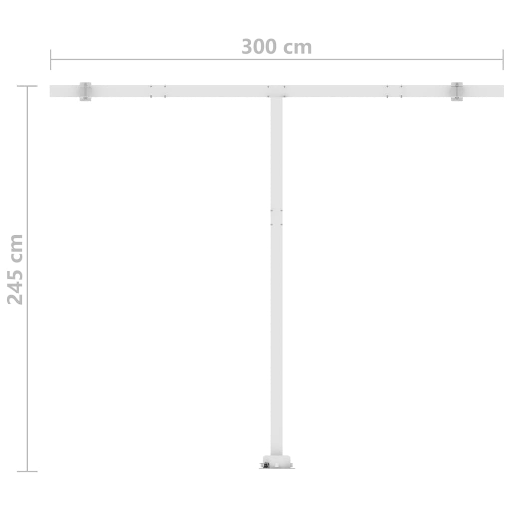 Standmarkise Manuell Einziehbar 300x250 cm Gelb/Weiß