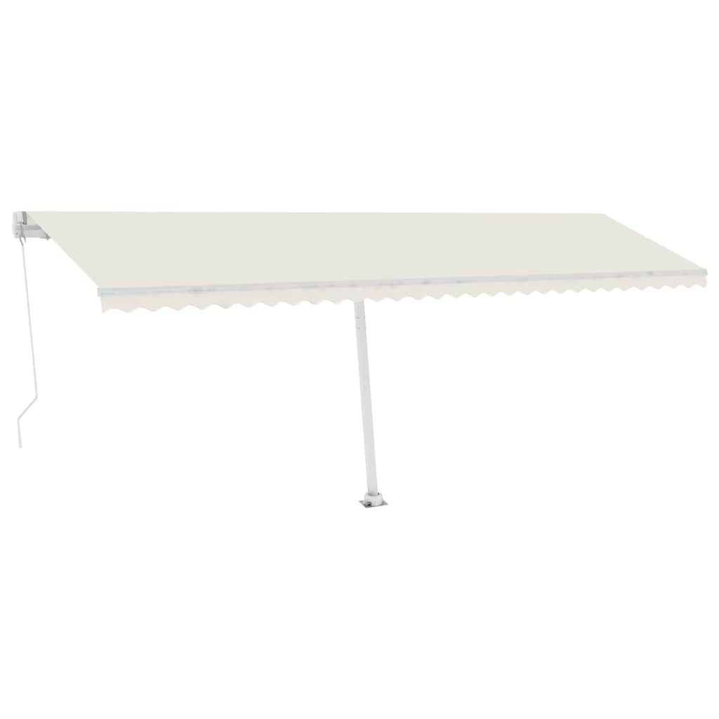 Standmarkise Manuell Einziehbar 600x300 cm Creme