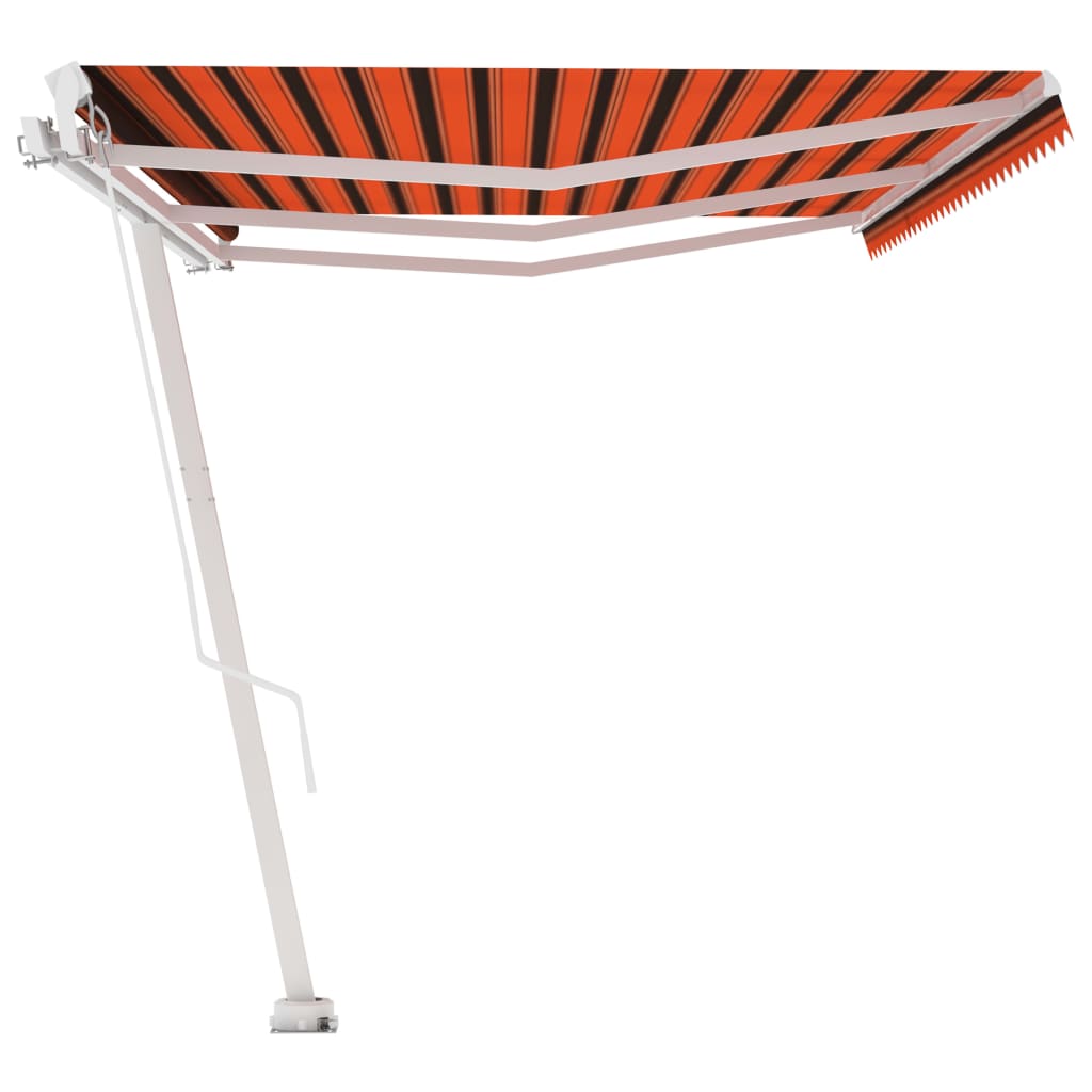 Standmarkise Manuell Einziehbar 600x300 cm Orange Braun