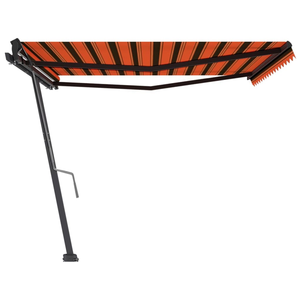 Standmarkise Manuell Einziehbar 400x350 cm Orange/Braun