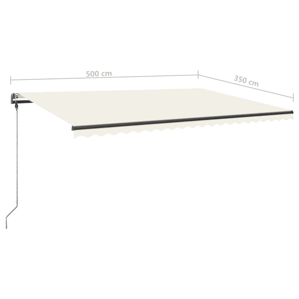 Standmarkise Manuell Einziehbar 500x350 cm Creme