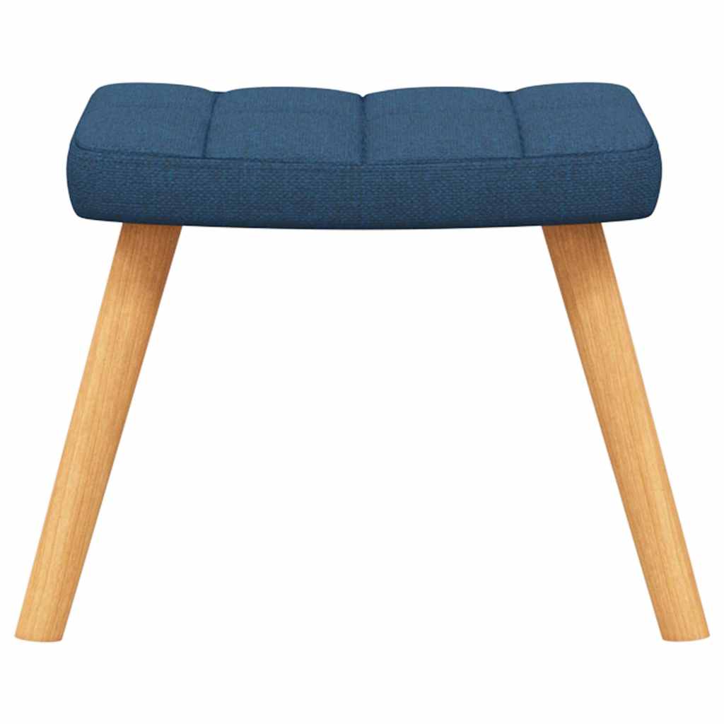 Schaukelsessel mit Hocker Blau Stoff