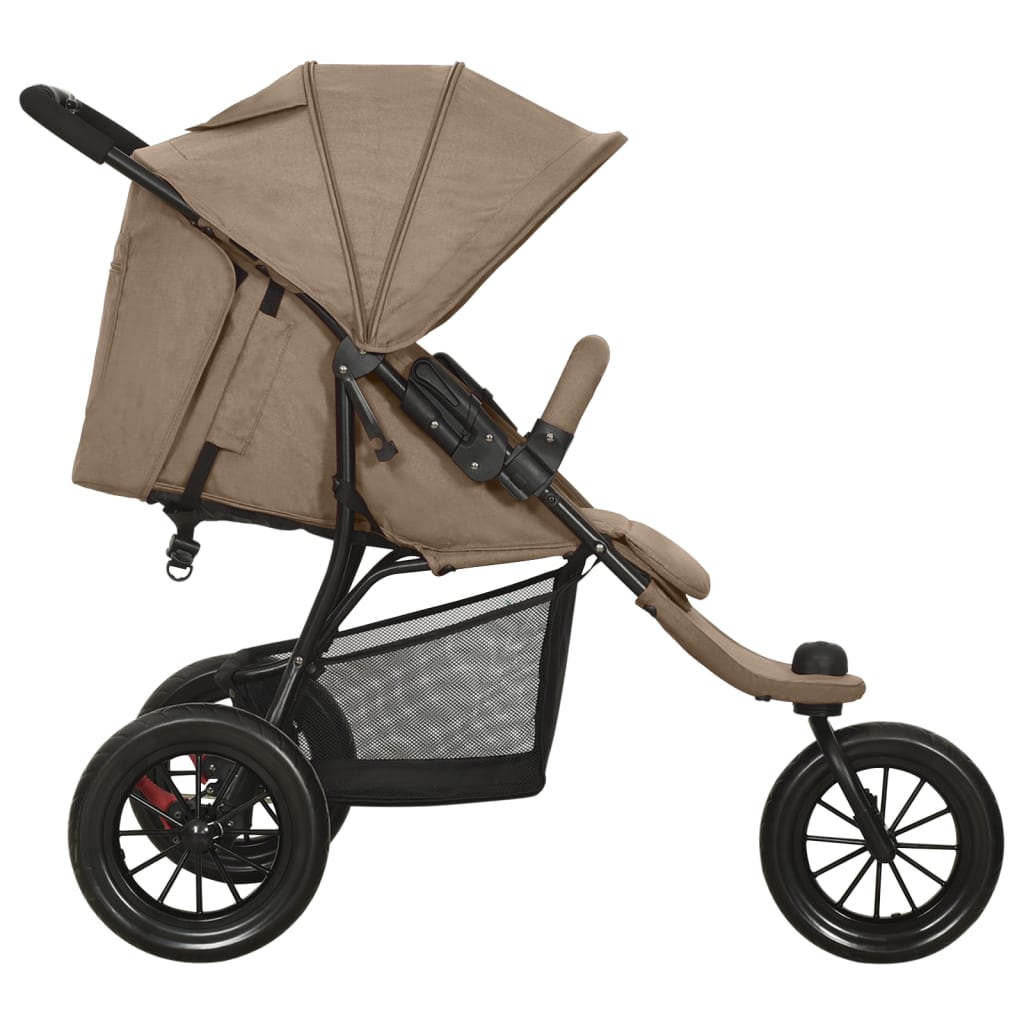 Kinderwagen Taupe Stahl