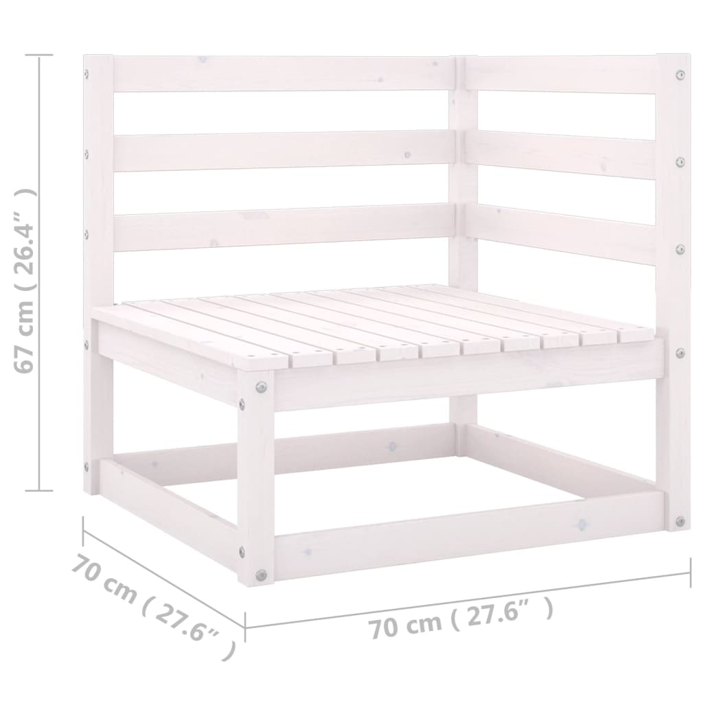 4-Sitzer-Gartensofa mit Kissen Kiefer Massivholz