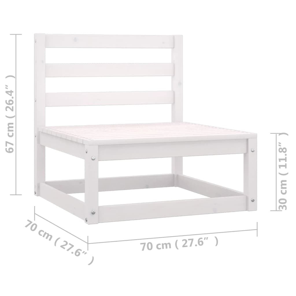 4-Sitzer-Gartensofa mit Kissen Kiefer Massivholz