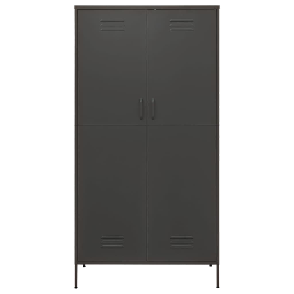 Kleiderschrank Anthrazit 90x50x180 cm Stahl