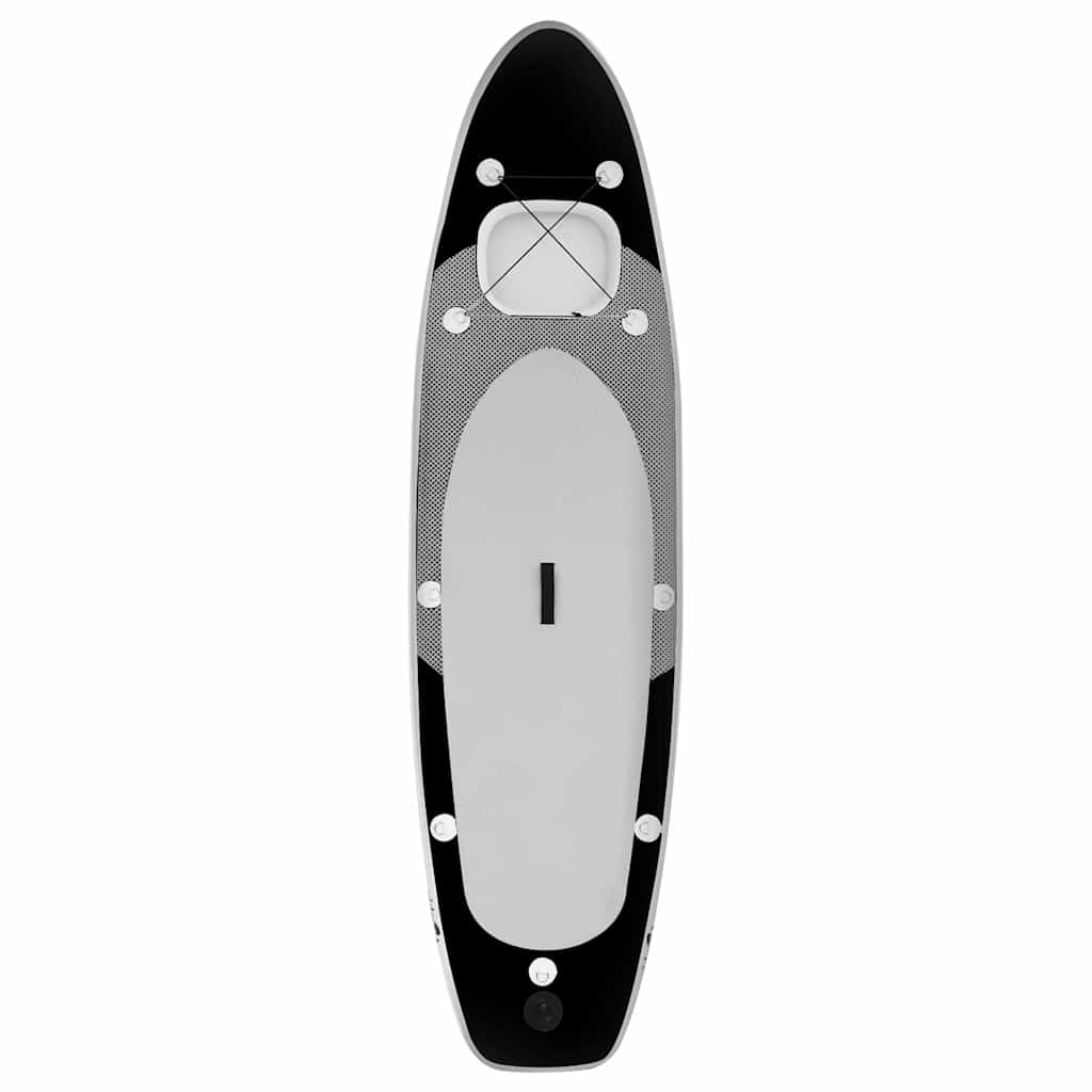 SUP-Board-Set Aufblasbar Schwarz 300x76x10 cm