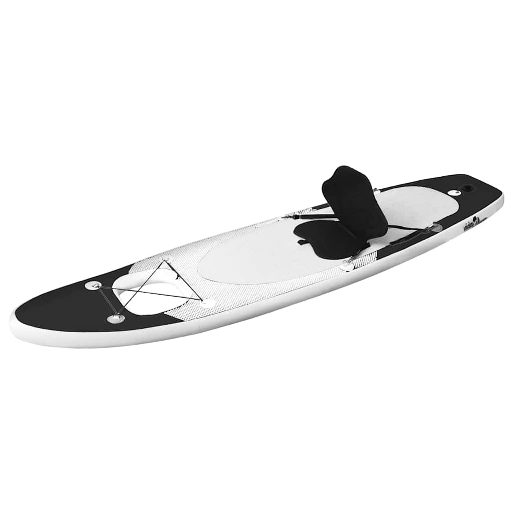 SUP-Board-Set Aufblasbar Schwarz 330x76x10 cm