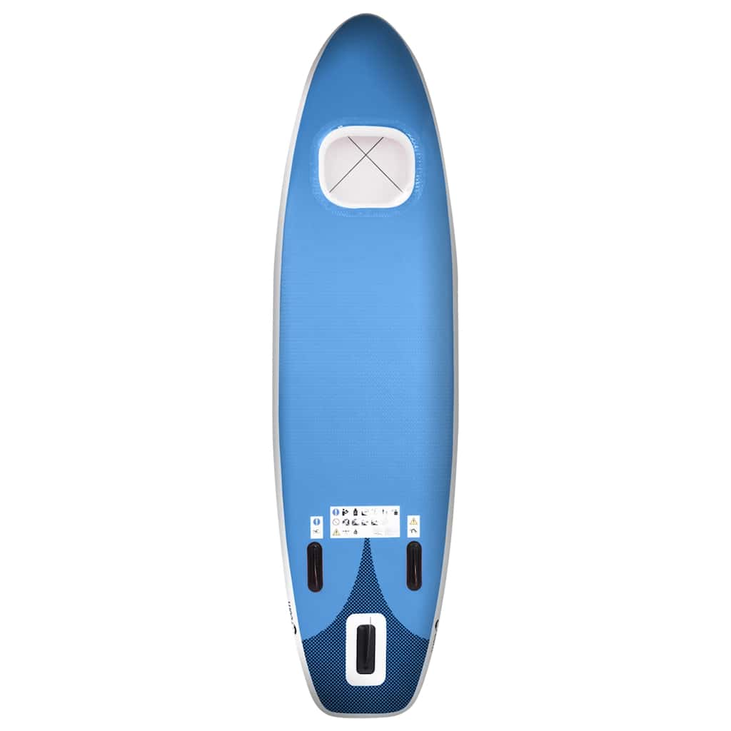 SUP-Board-Set Aufblasbar Marineblau 360x81x10 cm