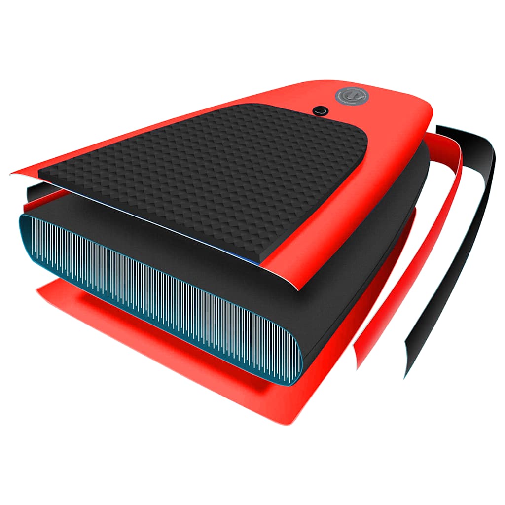 SUP-Board-Set Aufblasbar Rot 360x81x10 cm