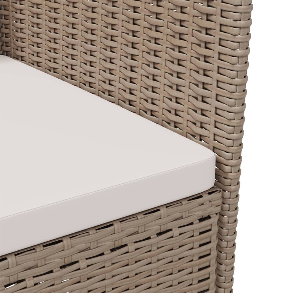 Gartenstühle mit Kissen 4 Stk. Poly Rattan Beige