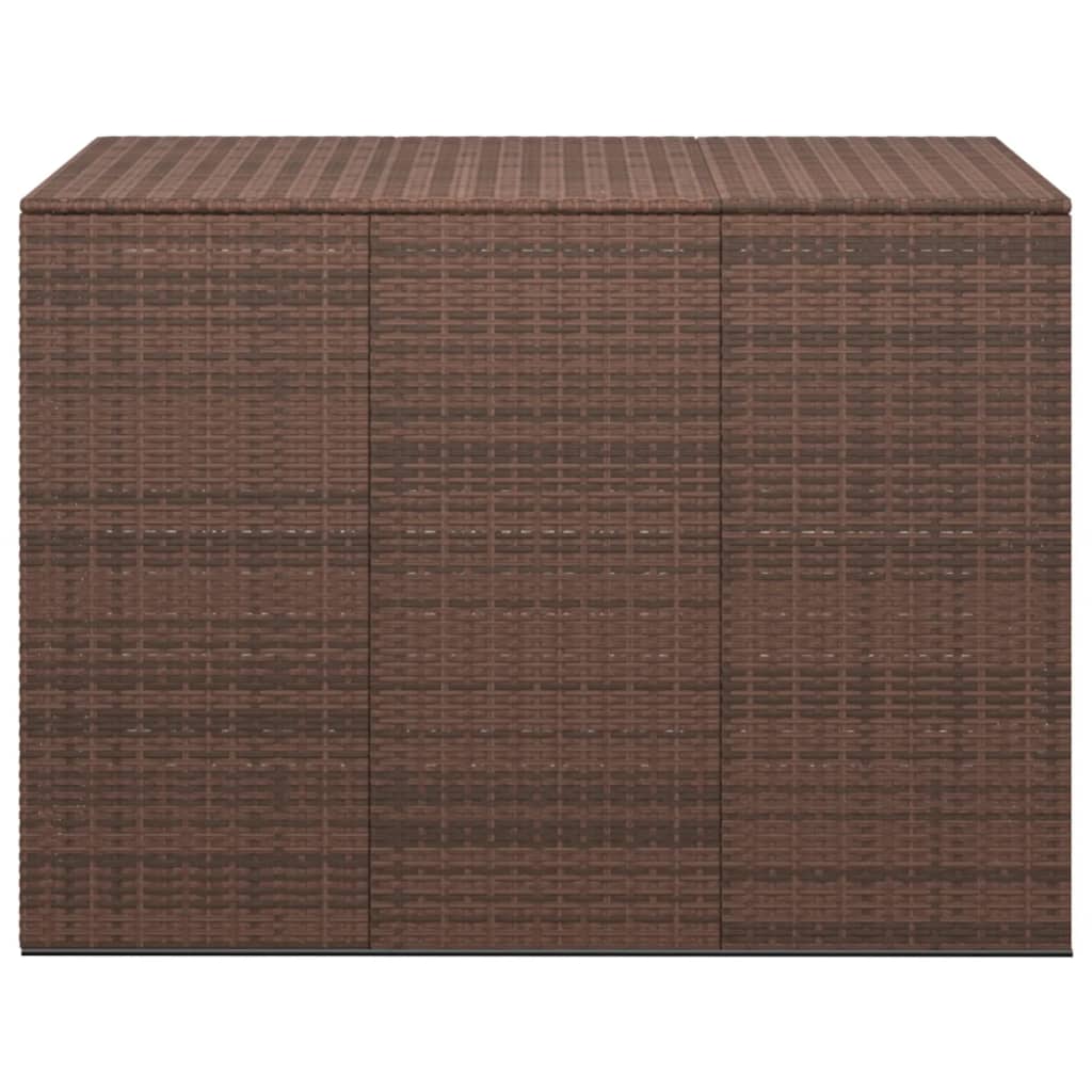 Garten-Kissenbox PE Rattan 145x100x103 cm Braun