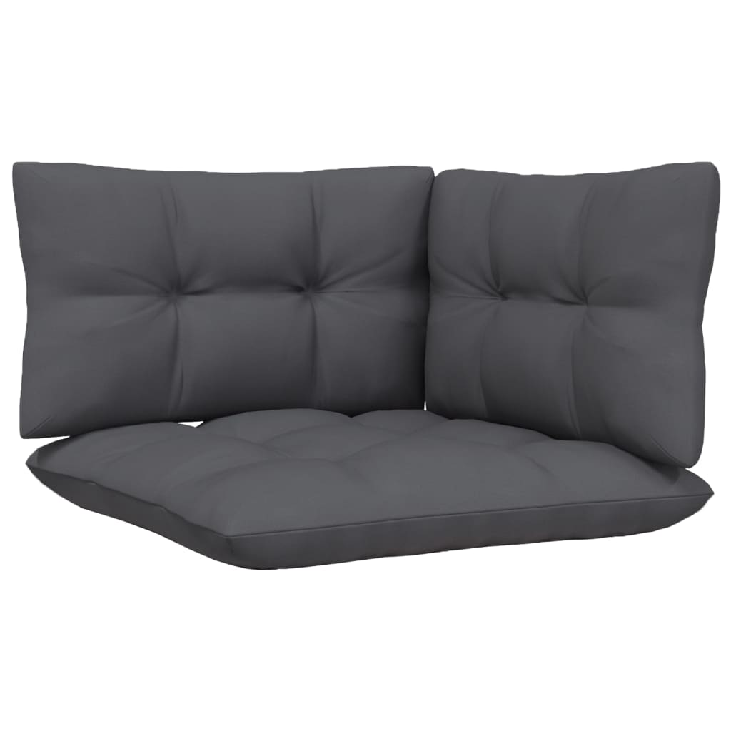 Garten-Ecksofa mit Kissen in Schwarz Massivholz Kiefer