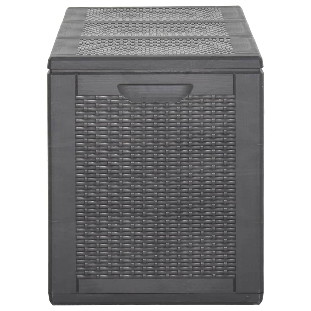 Garten-Aufbewahrungsbox 270 L Schwarz PP Rattan