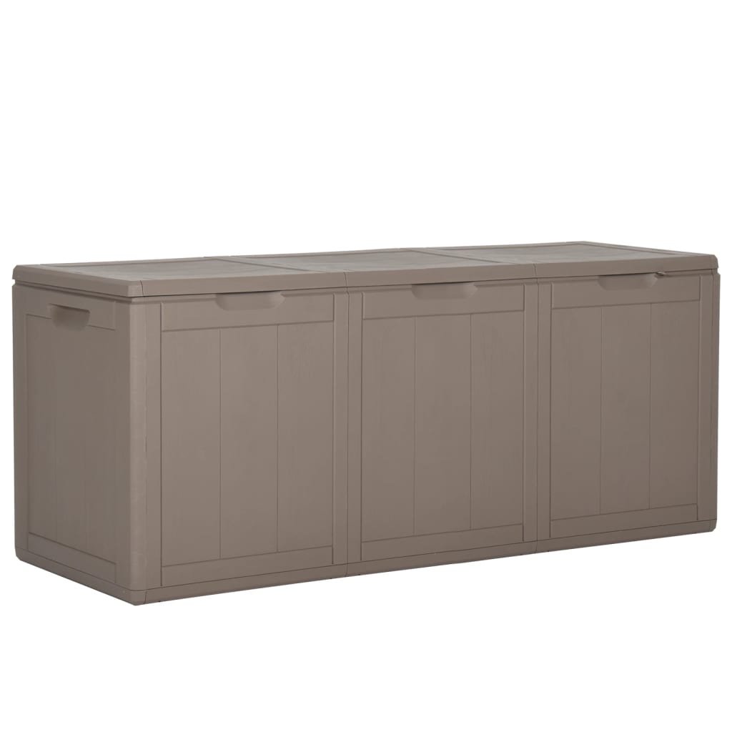 Garten-Aufbewahrungsbox 270 L Braun PP Rattan