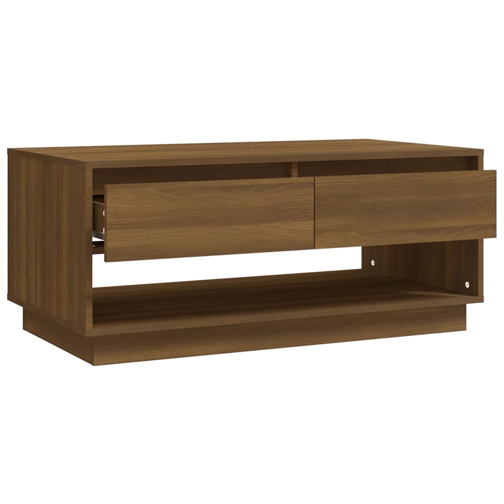 Couchtisch Braun Eichen-Optik 102,5x55x44 cm Holzwerkstoff