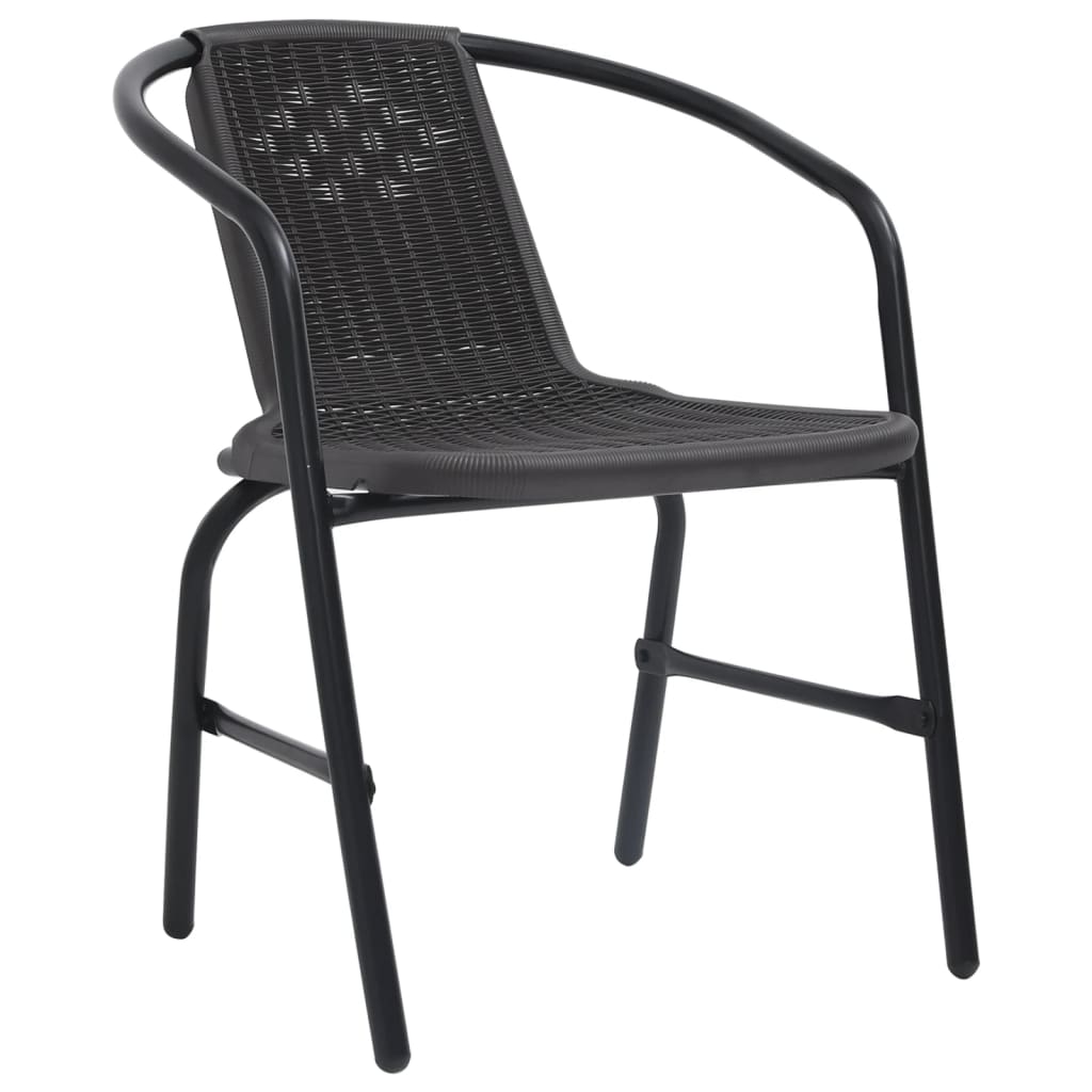 Gartenstühle 8 Stk. Rattan-Optik Kunststoff und Stahl 110 kg