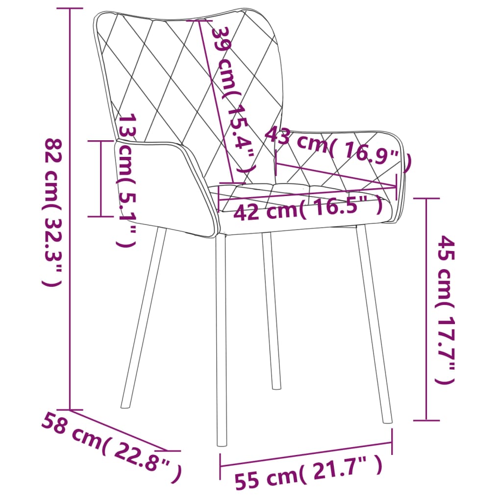 Esszimmerstühle 2 Stk. Dunkelgrau Stoff