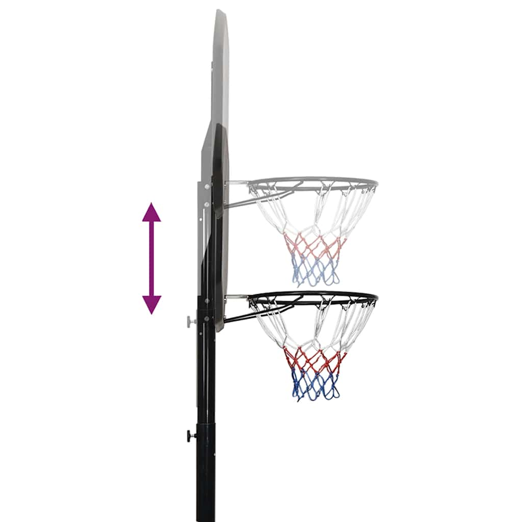 Basketballständer Schwarz 258-363 cm Polyethylen