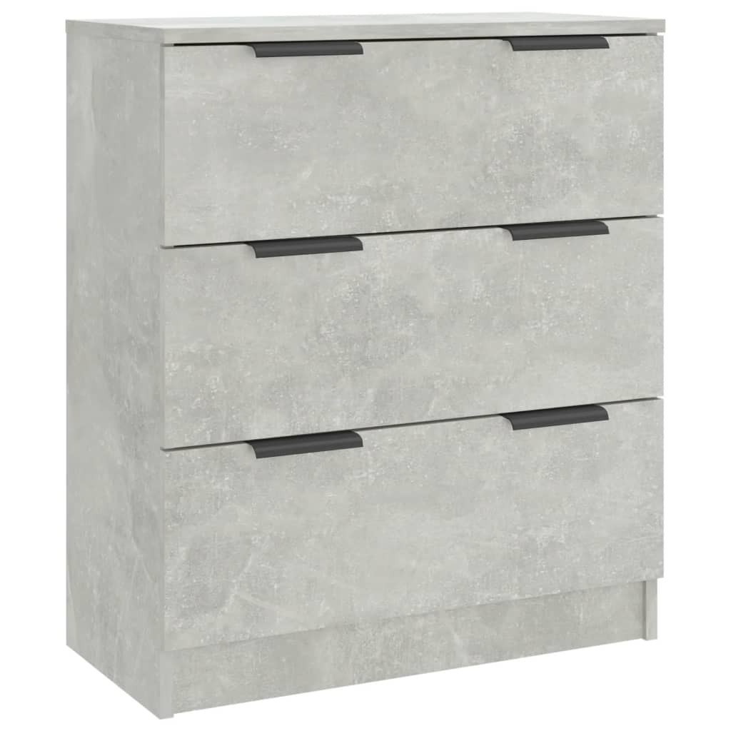 3-tlg. Sideboards Betongrau Holzwerkstoff