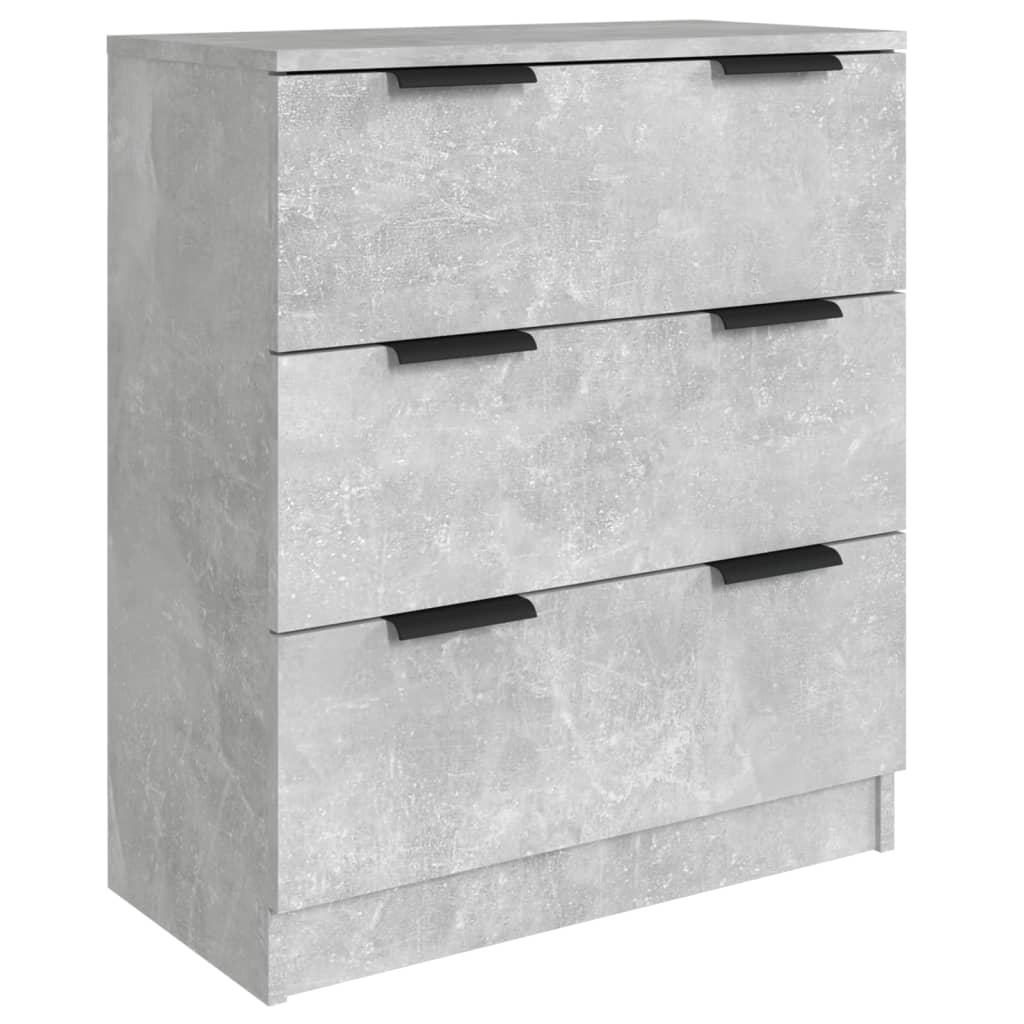 3-tlg. Sideboards Betongrau Holzwerkstoff