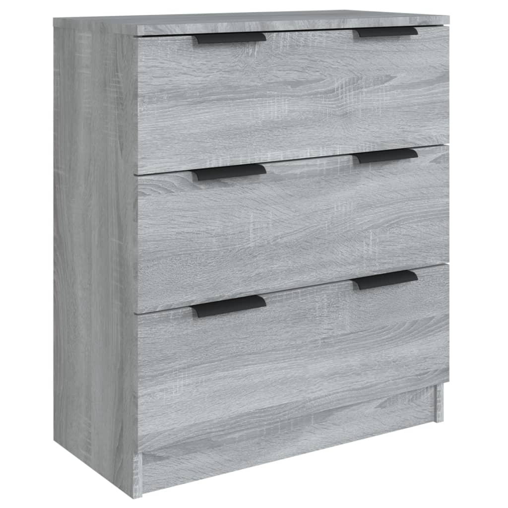 3-tlg. Sideboards Grau Sonoma Holzwerkstoff