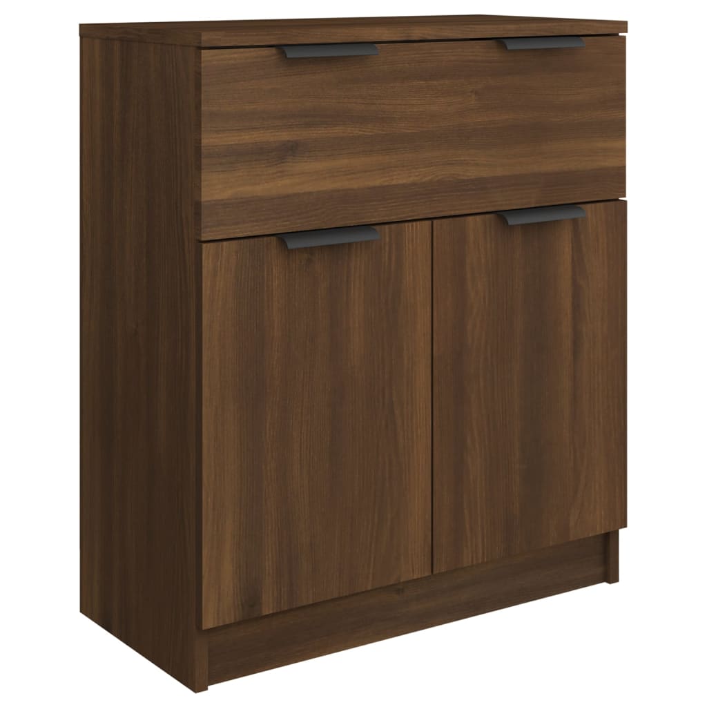 3-tlg. Sideboards Braun Eichen-Optik Holzwerkstoff