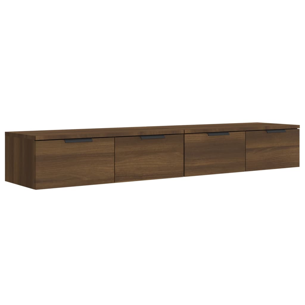 Wandschränke 2 Stk. Braun Eichen-Optik 68x30x20cm Holzwerkstoff