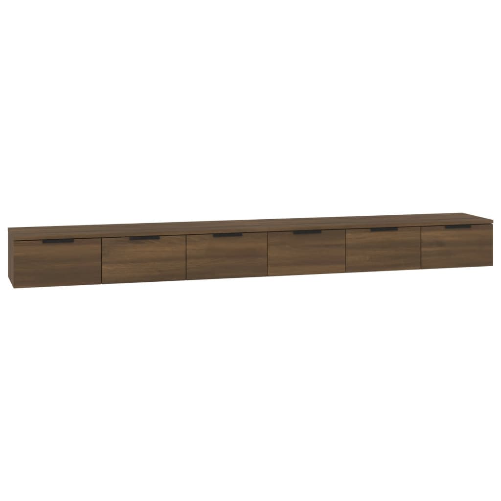 Wandschränke 2Stk. Braun Eichen-Optik 102x30x20cm Holzwerkstoff