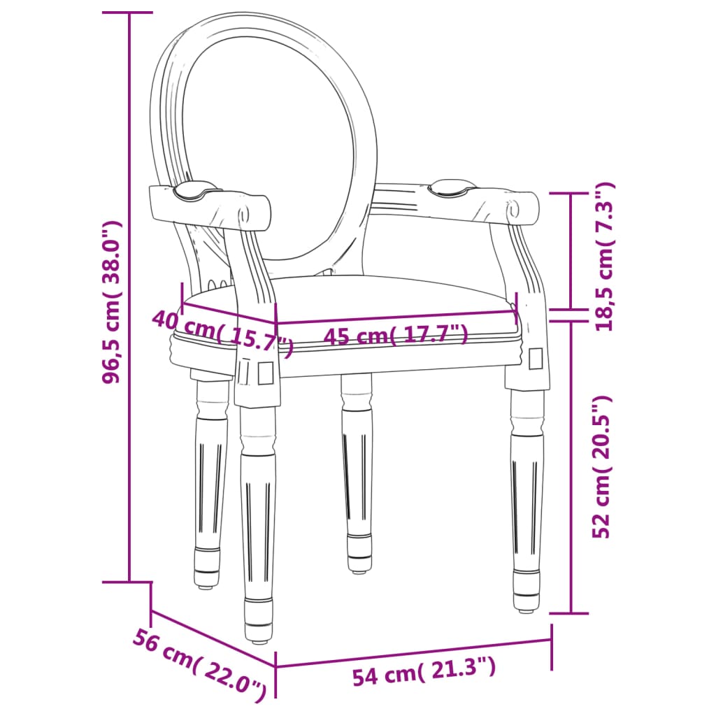 Esszimmerstuhl Dunkelgrau 54x56x96,5 cm Stoff