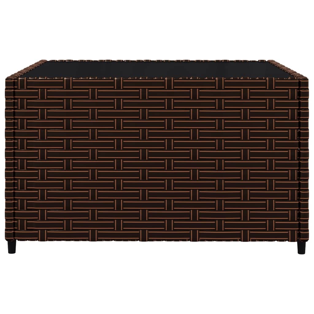 3-tlg. Garten-Lounge-Set mit Kissen Braun Poly Rattan