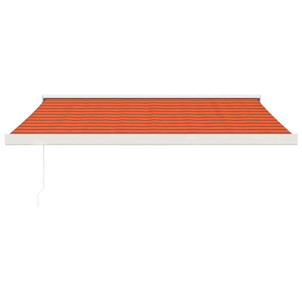 Markise Einziehbar Orange und Braun 3x2,5 m Stoff und Aluminium