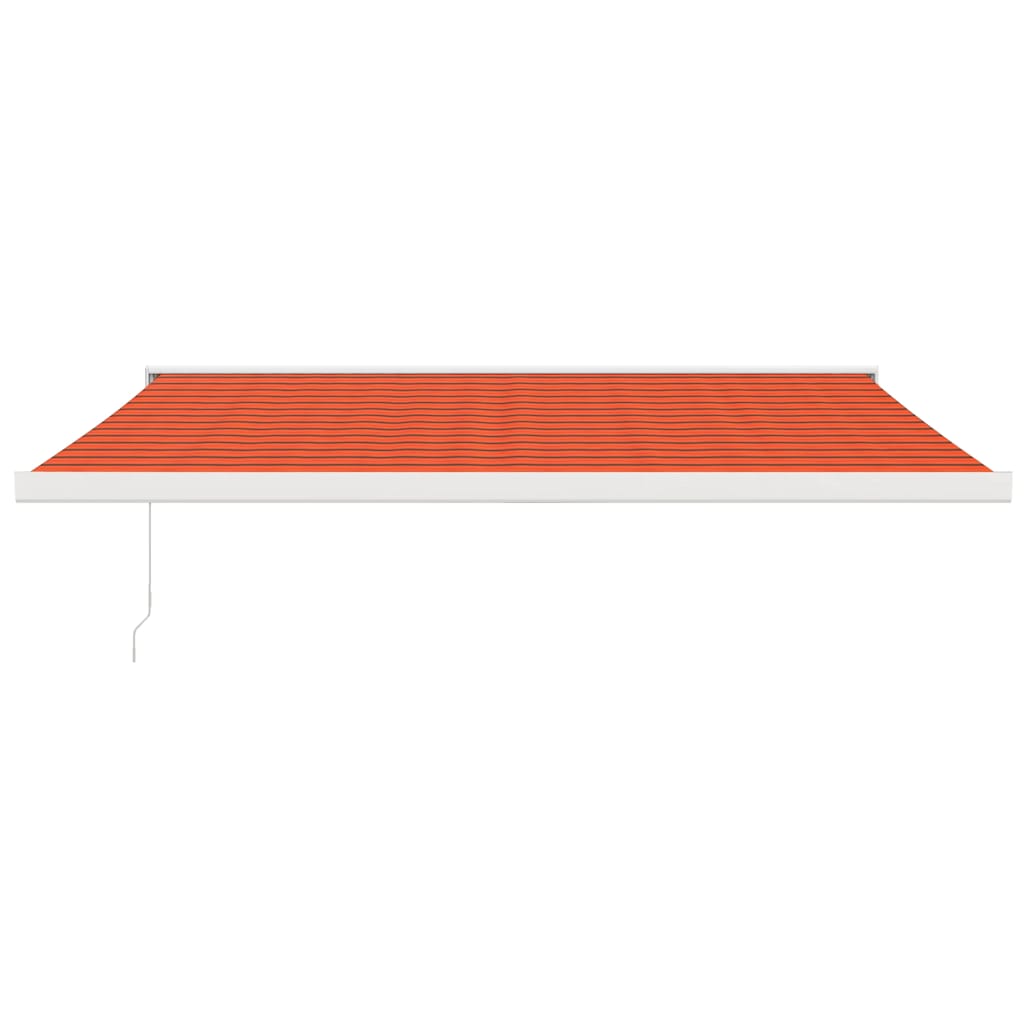 Markise Einziehbar Orange und Braun 4x3 m Stoff und Aluminium