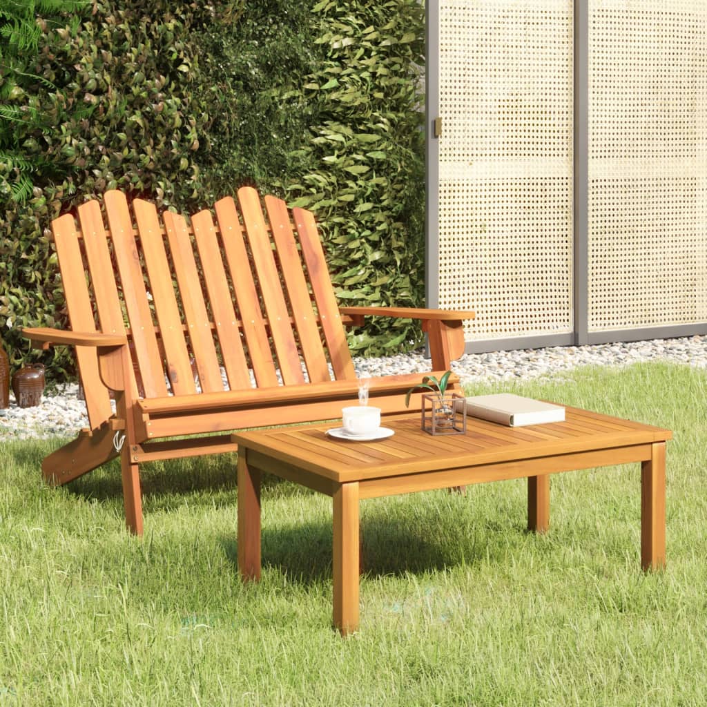 2-tlg. Garten-Lounge-Set Adirondack Massivholz Akazie