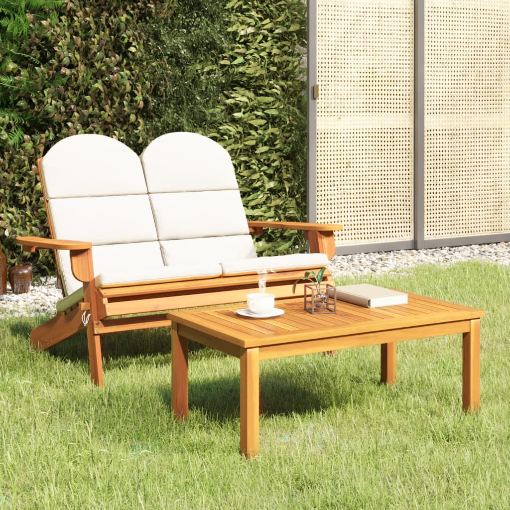 2-tlg. Garten-Lounge-Set Adirondack Massivholz Akazie